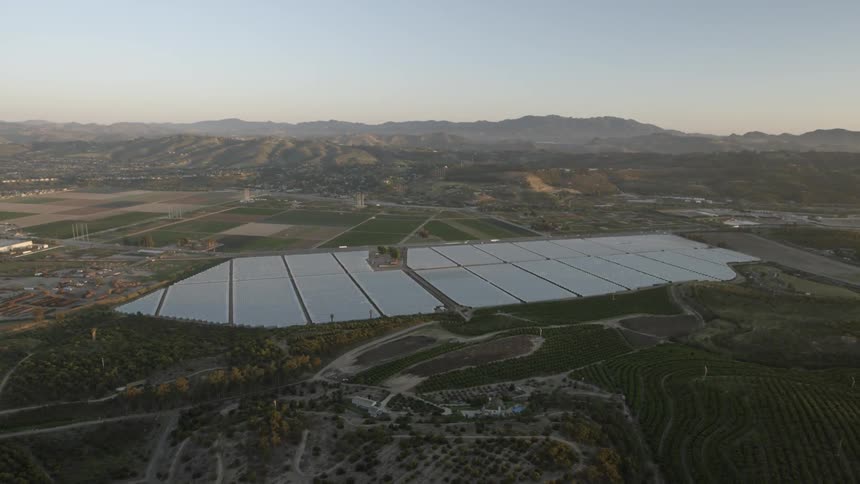 Aerial view of a man-made structure on flat land