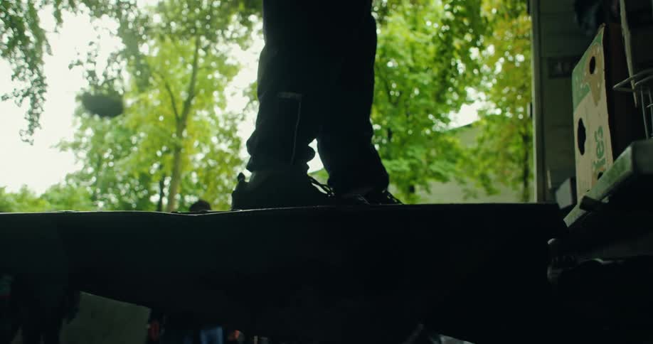 A clip of a persons foot