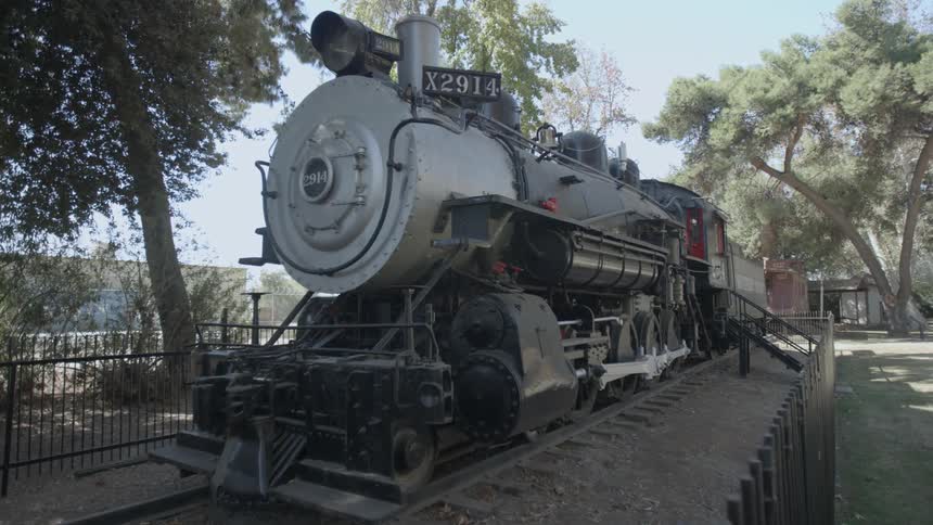 A train parked at a train station