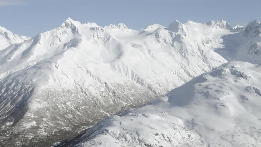 Snowy mountain landscape during the day