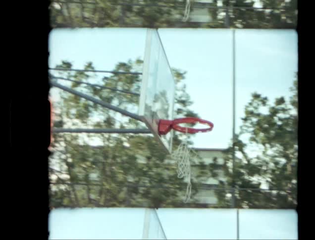 A clip of a basketball hoop
