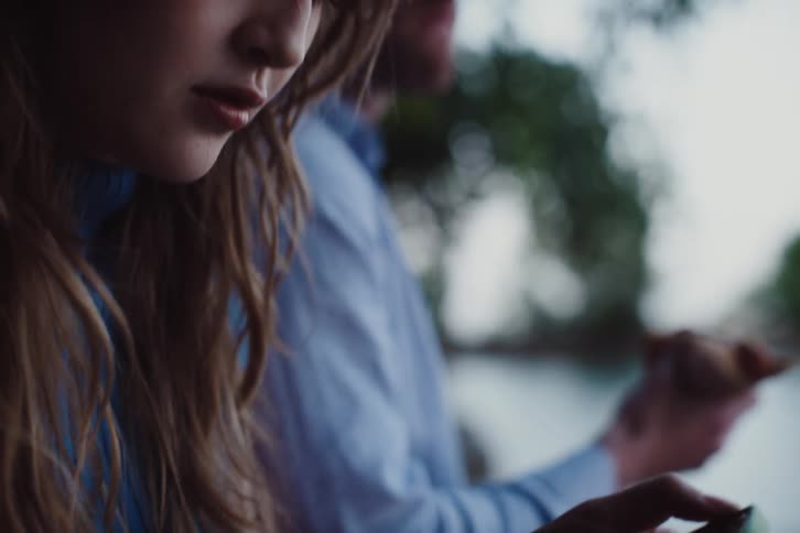 A clip of a lady operating a smartphone
