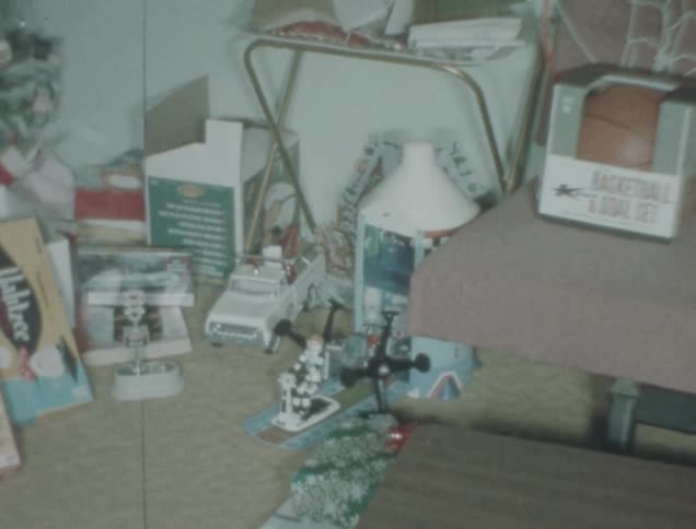 Various objects in an interior corner of a house
