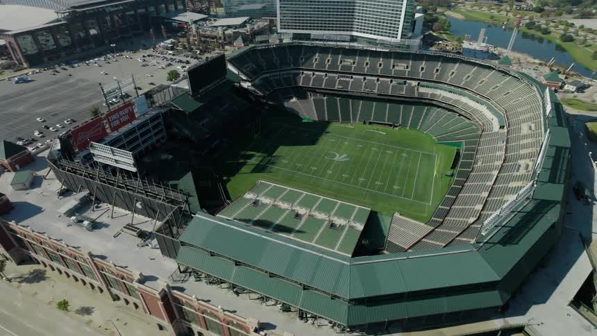 Empty american football stadium