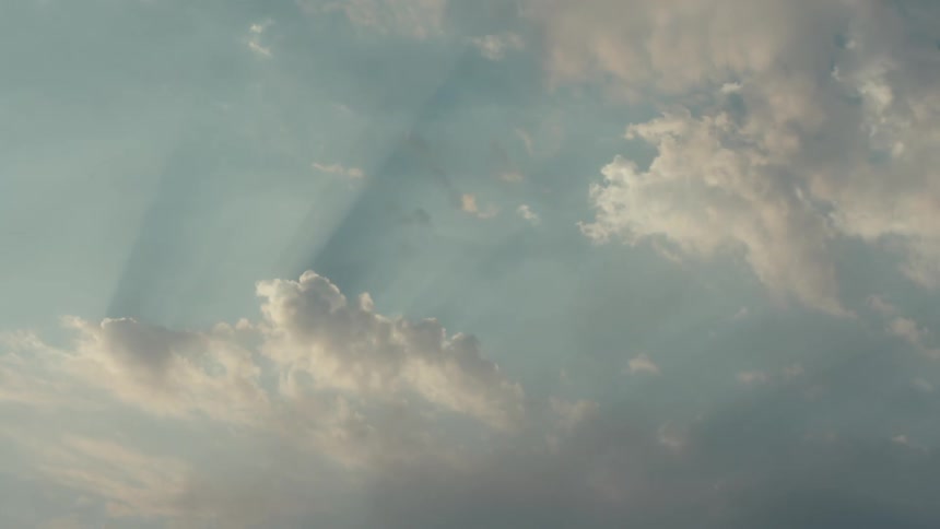 A clip of the sky filled with clouds