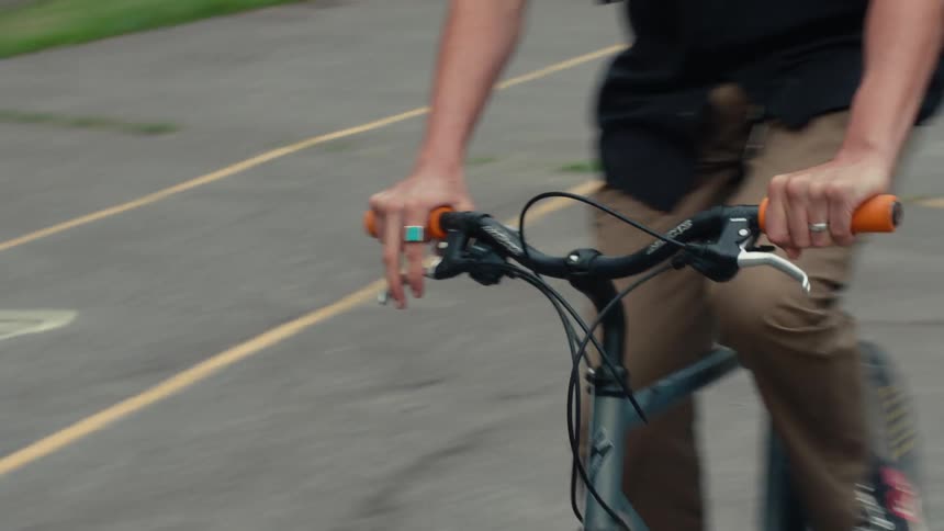 Person riding a bicycle
