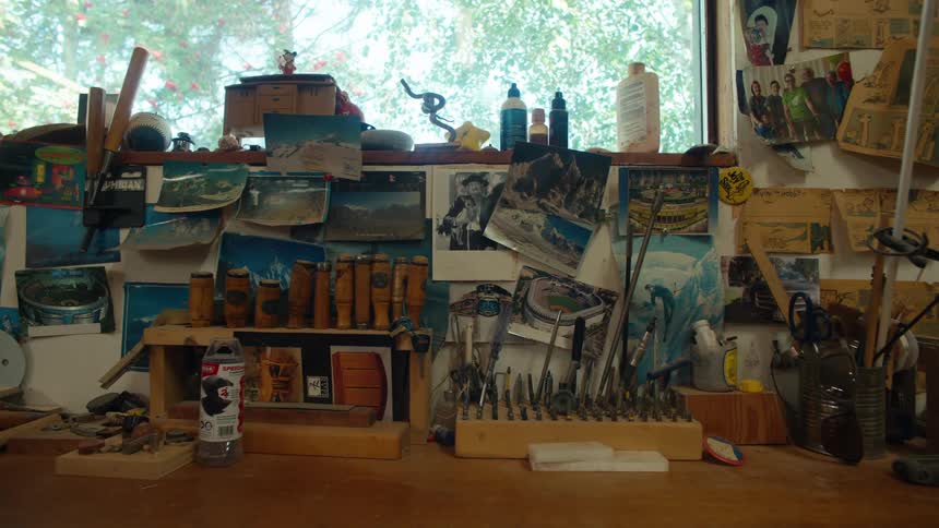A clip of a persons workspace