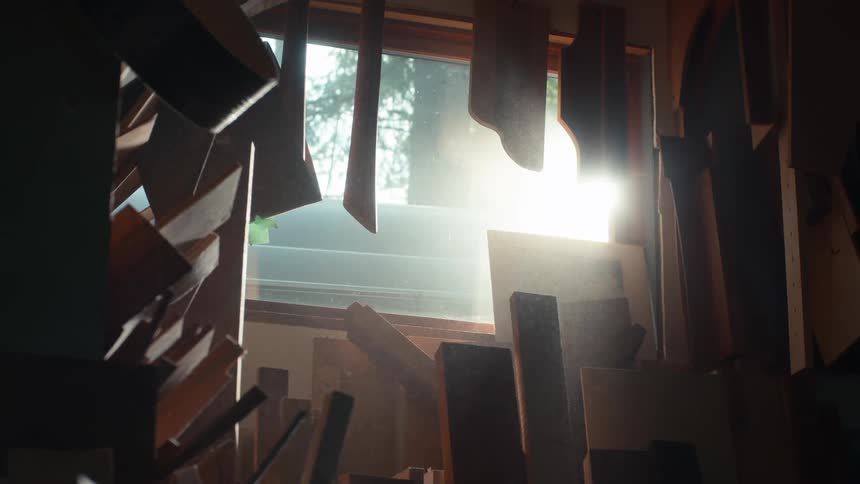 A clip of a sunlight shinning through the window