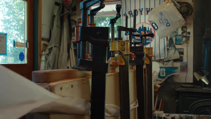 The inside of a workshop