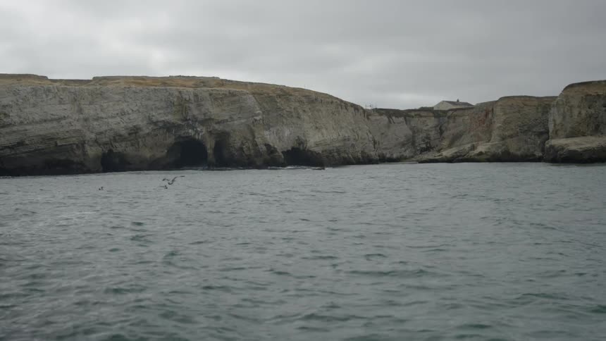 Calm waters in an inlet on a cloudy day