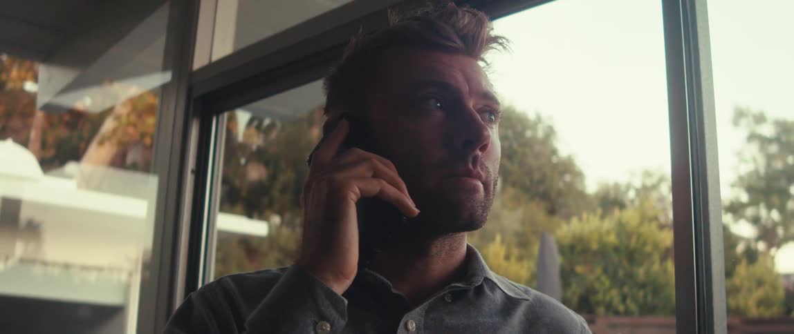 A clip of a person on a phone conversation