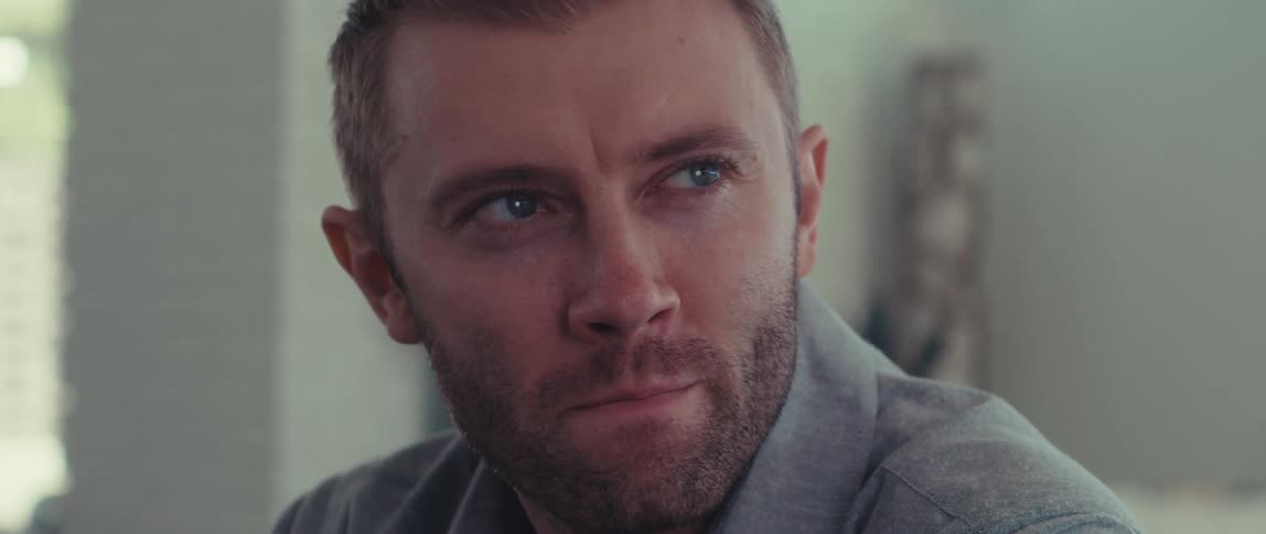 Portrait of a blueeyed man looking to the side