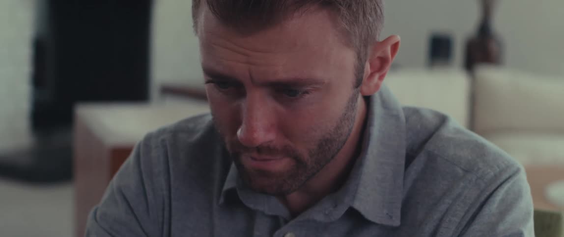 A clip of a man contemplating