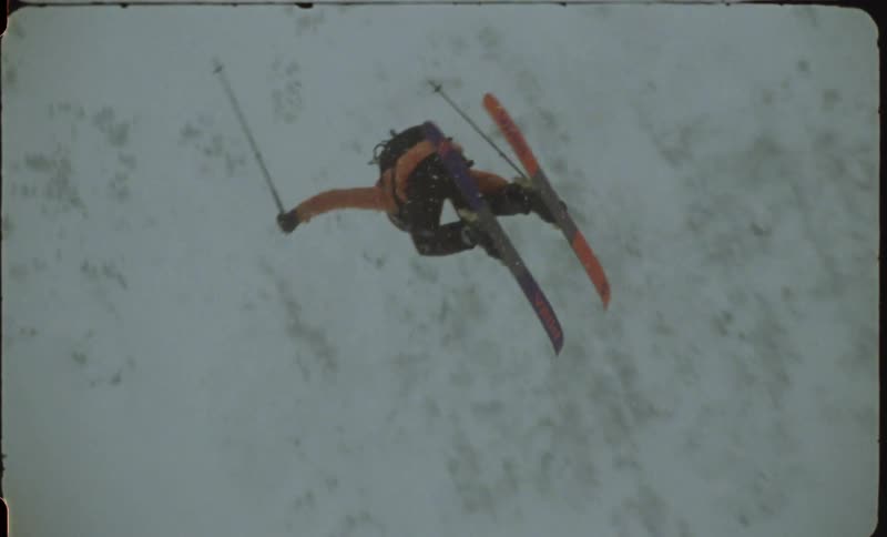 A clip of a person snowboarding