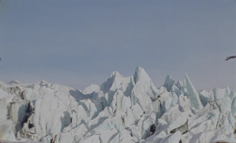 Ice mountain with cliffs