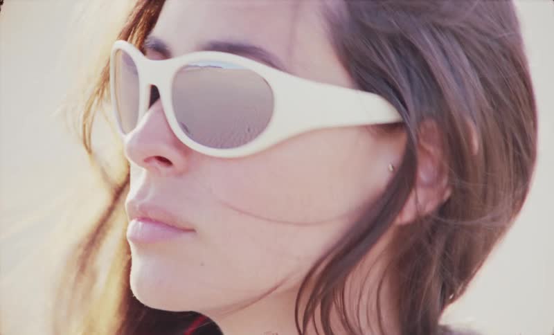 Portrait of a woman wearing fashionable glasses