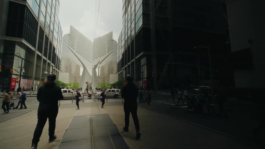 People walking in a metropolis during the day