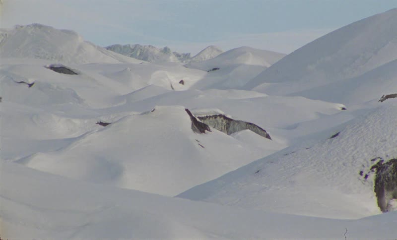Snowy mountain landscape during daytime