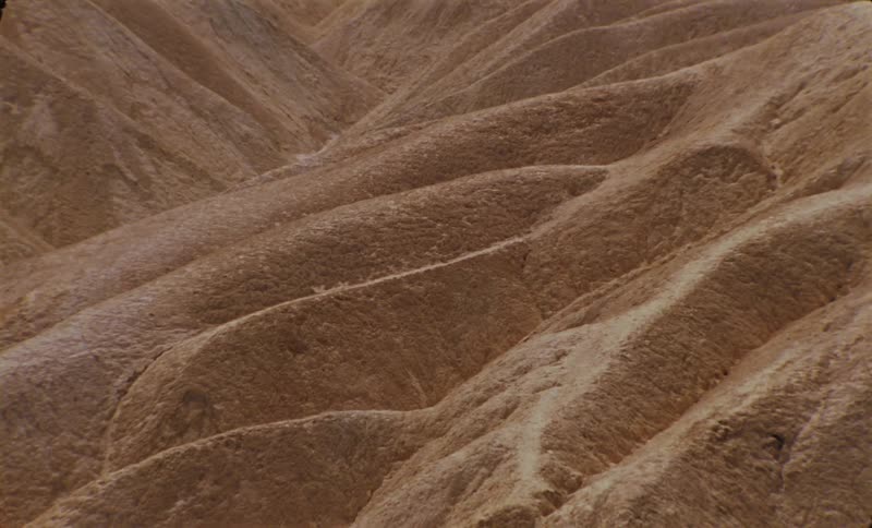 Top view of geological deformations in desert mountains