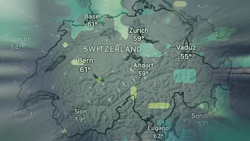 A map switching to different layers across different swiss cities