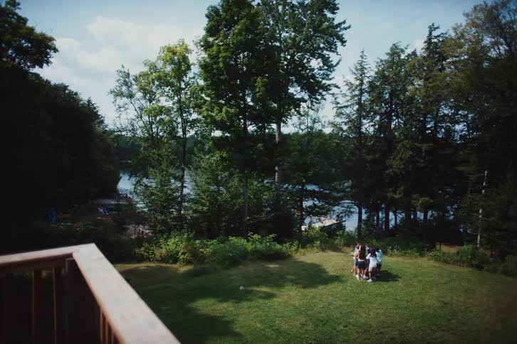 A clip of kids gathered outdoor
