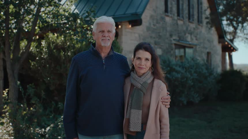 A footage of elderly couples