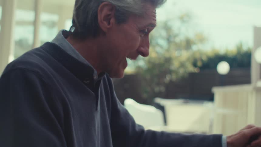 A clip of a man having a phone conversation