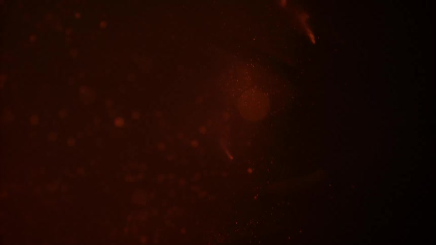 Reddish orange fireworks in a night sky