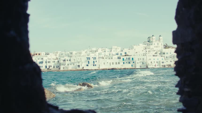 A footage of the sea waves by the shore