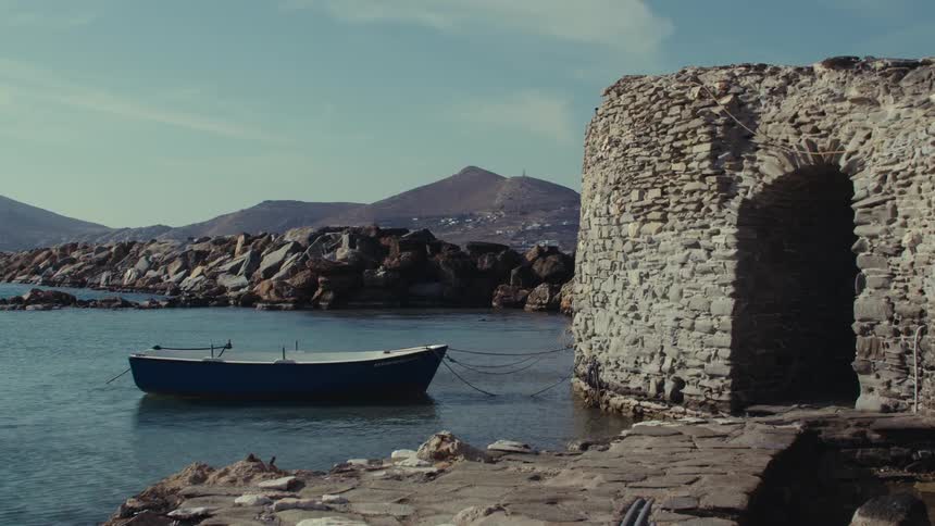 A clip of a boat at the shore