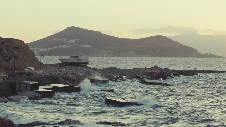 A clip of a coastal area