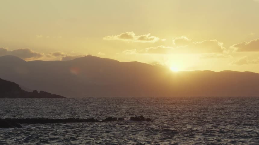 A clip of the sea shore during dawn