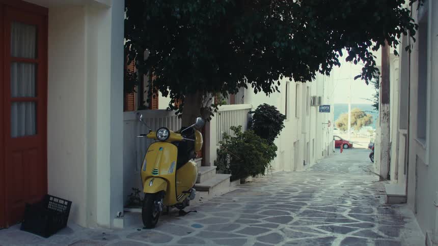 A clip of an alley in a community