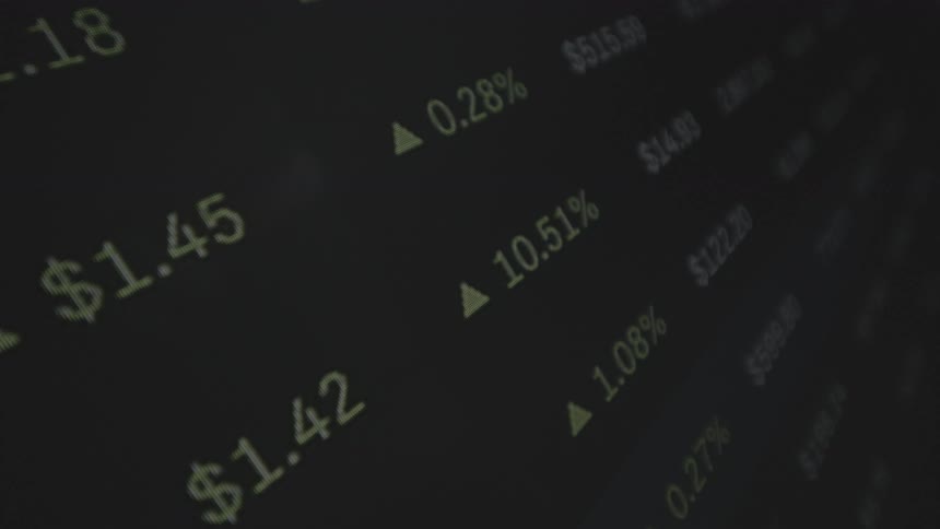 The screen is covered in numbers