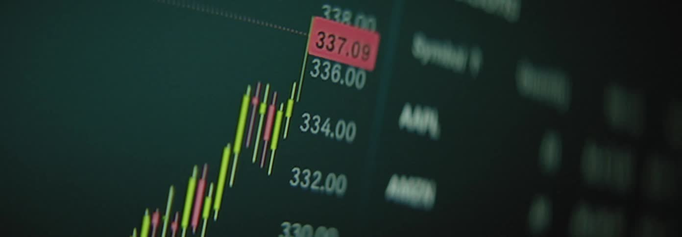 A clip of a digital trading chart