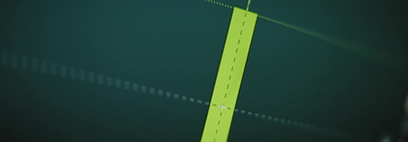 Bar on a graphof financial data grows and shrinks
