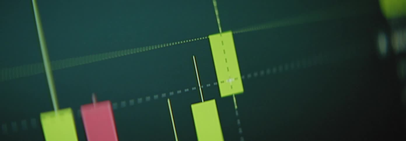 A close up clip of a trading chart