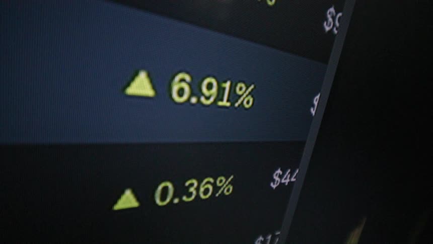 A screen displays the cryptocurrency btc with a 691 increase