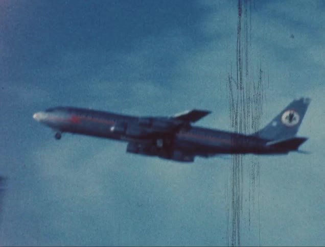 A clip of an aircraft flying in the sky