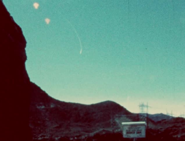A clip of a rocket smoke in the sky