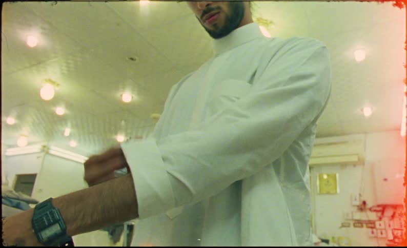 A footage of a person dressing