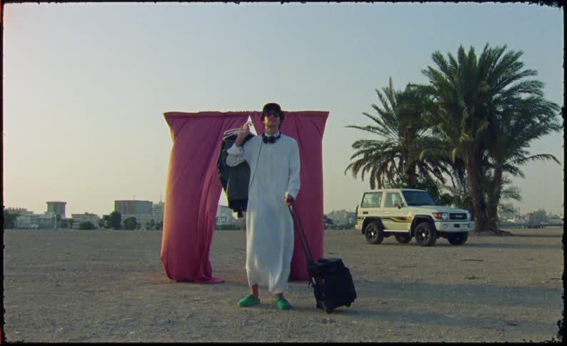 A clip of a male posing for a picture
