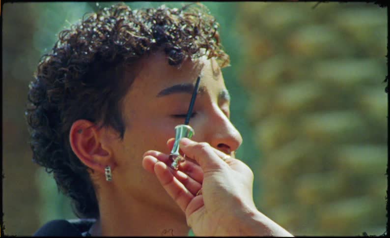 Face of a person being made up