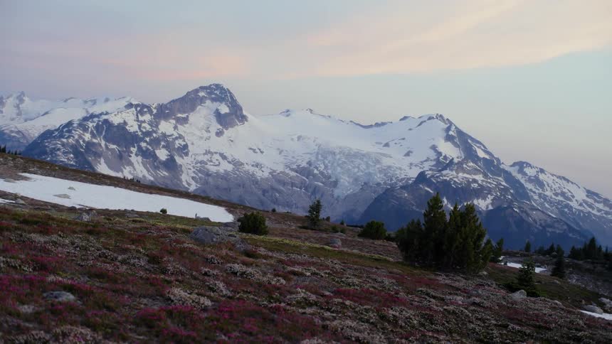 A clip of an ice mountainous area