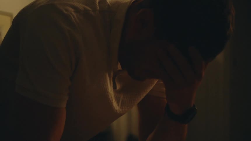 Man feeling discouraged while in the kitchen