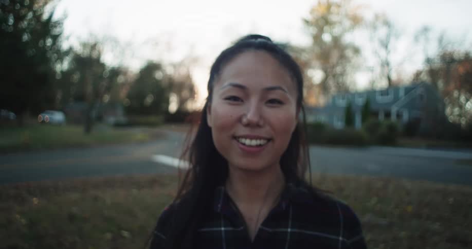 A clip of a lady smiling