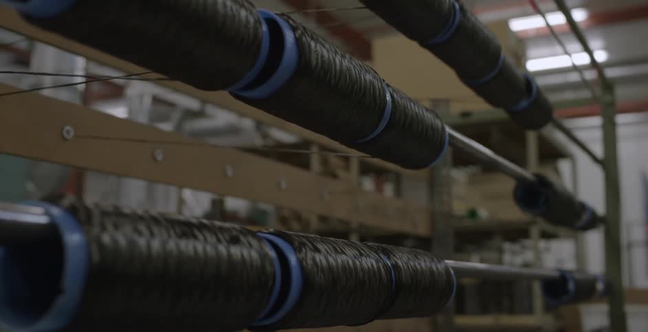 Large spools have thread on them