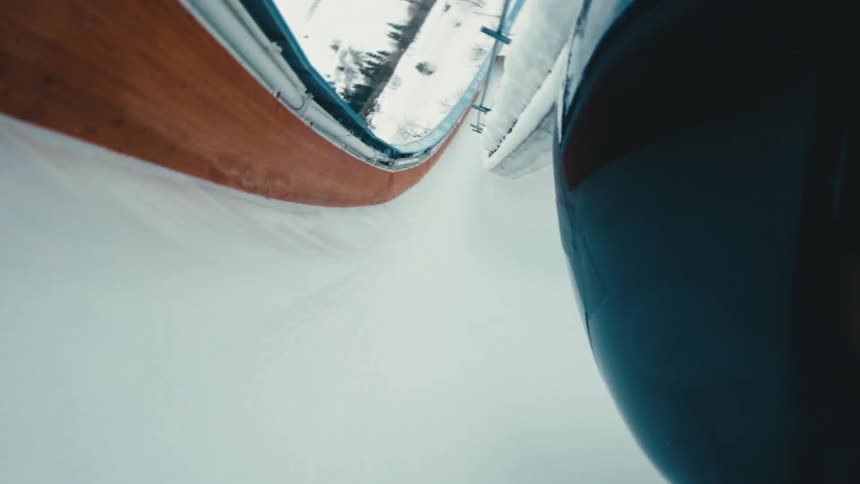 A clip of a snow slide way
