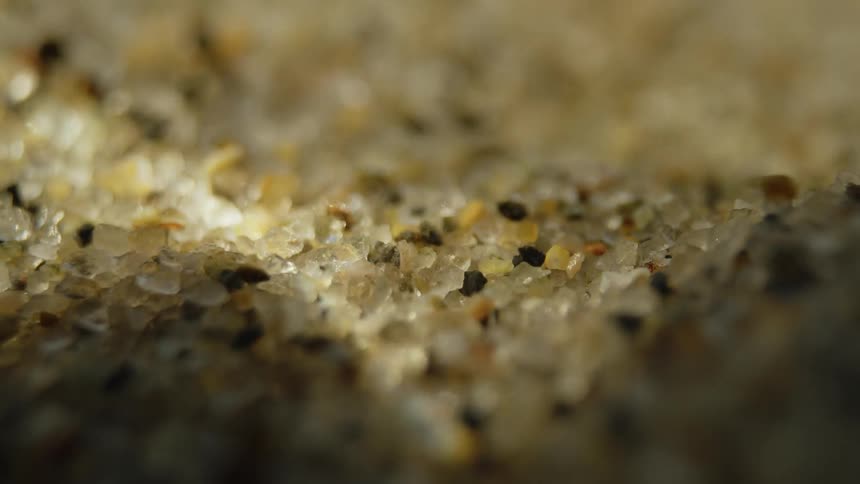 A close up clip of a sea sand