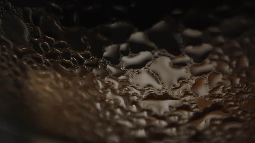 Close up of a brown textured glass